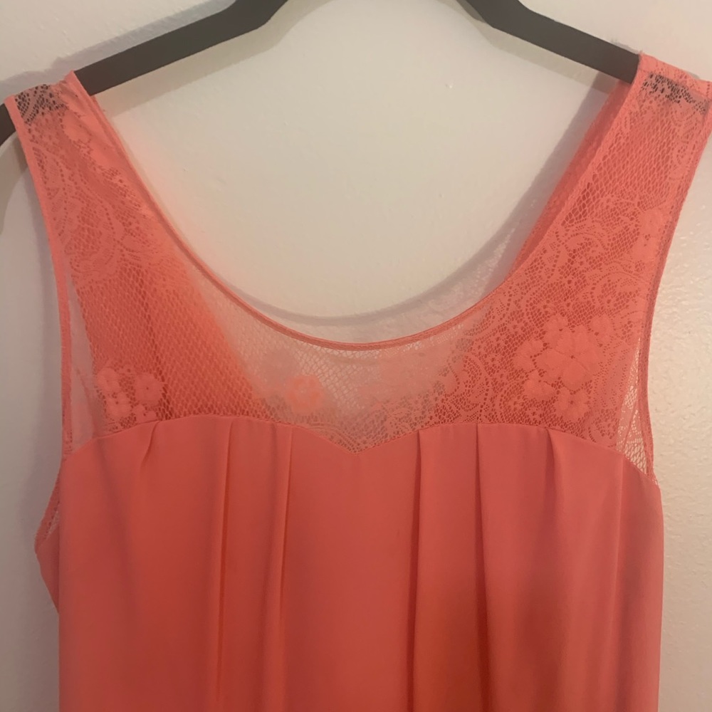 Coral Lace detail dress